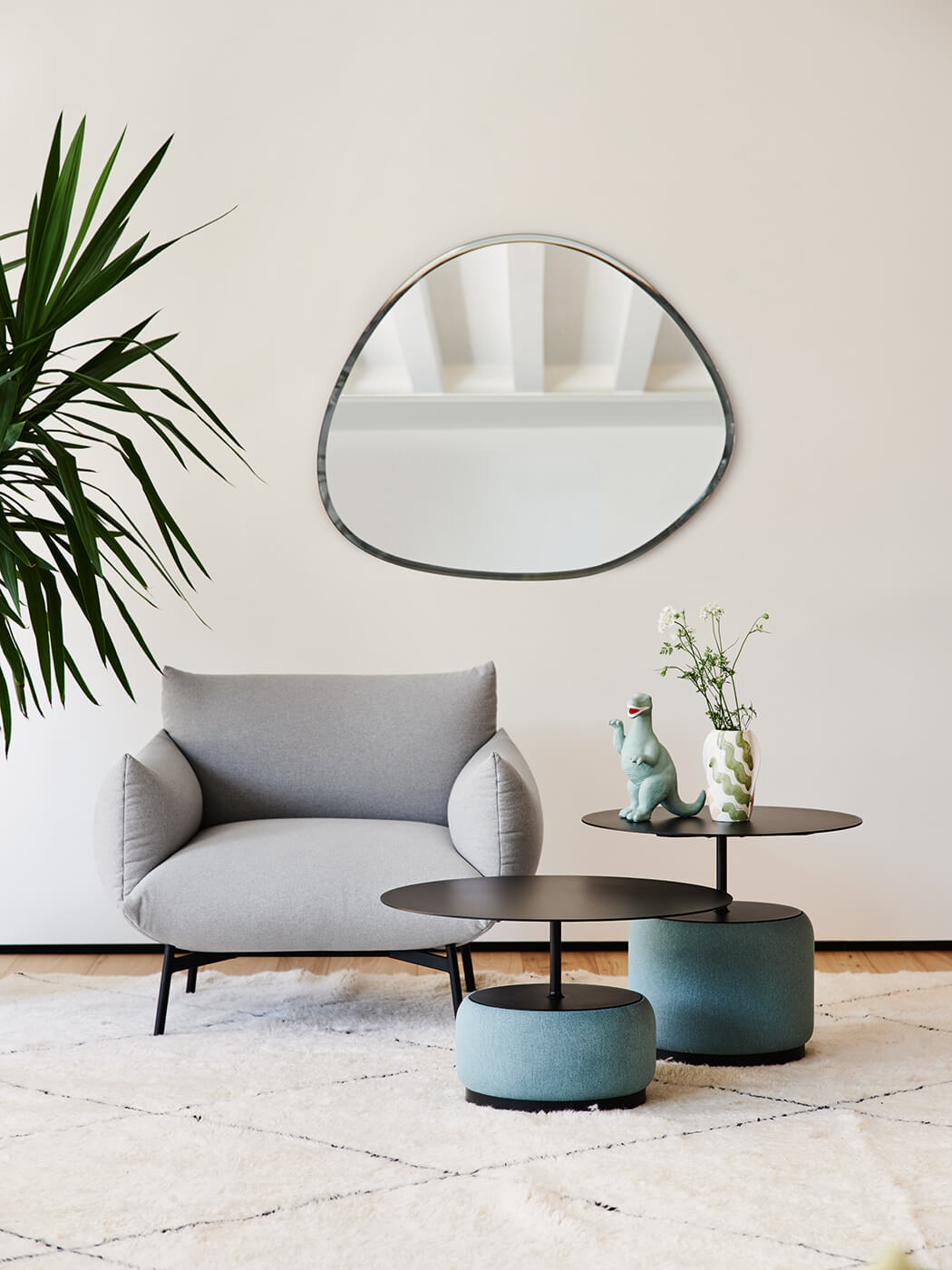 Midj Bloom Sound Absorbing Coffee Table - Modern Noise Reducing Living Room Furniture for Home Office & Small Spaces