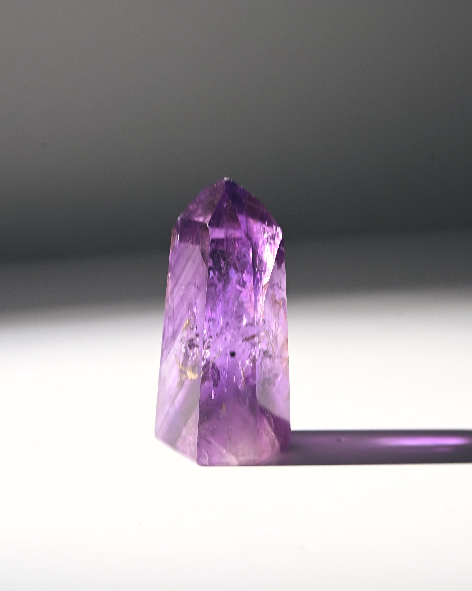 2.5 Inch Amethyst Phantom Tower Crystal - Healing Stone for Meditation, Reiki, Chakra Balancing & Home Decor