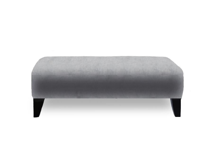 Luxury Velvet Ottoman with Wooden Legs - Handmade in Canada - Perfect for Living Room, Bedroom & Home Decor