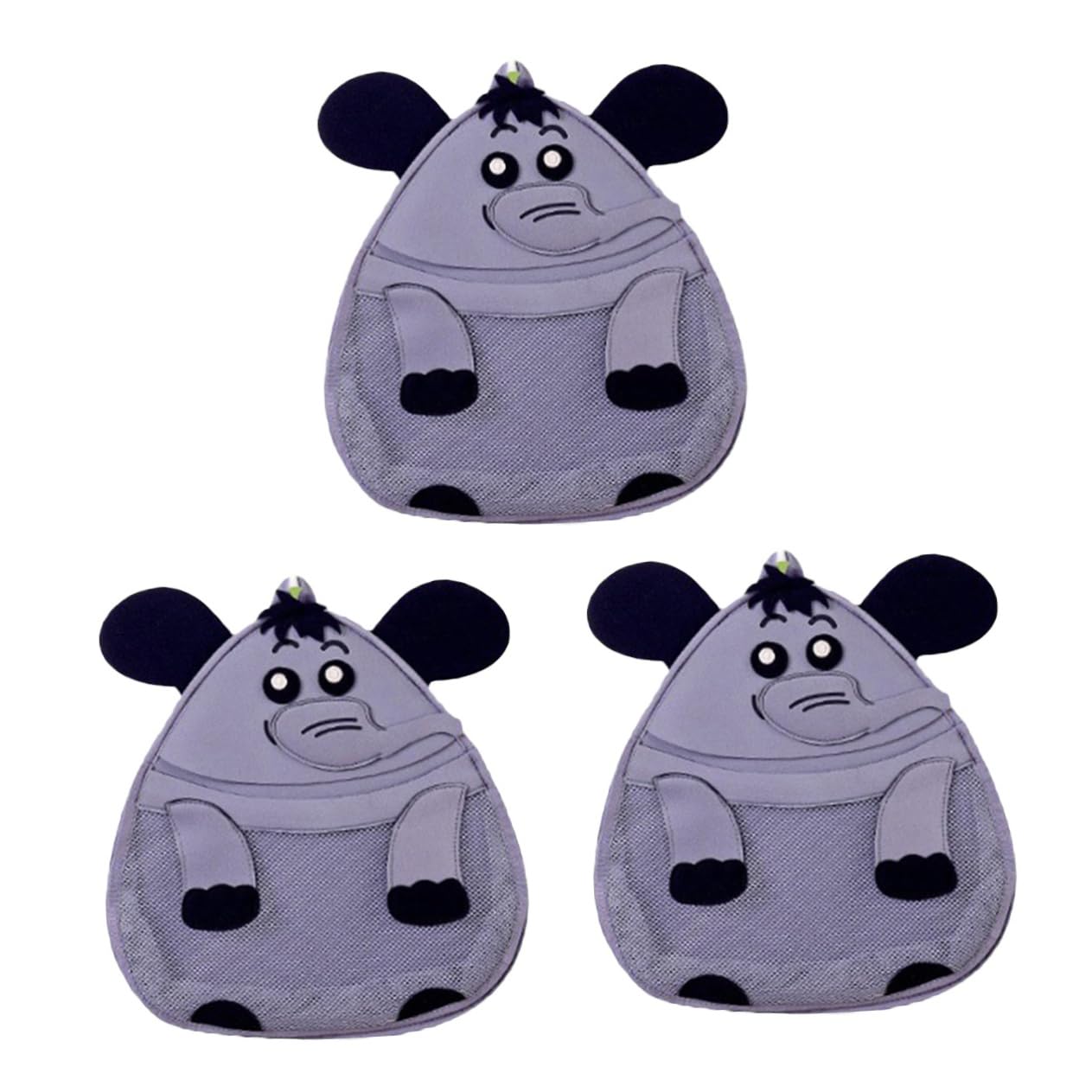 UPKOCH 3-Piece Cartoon Mesh Toy Storage Bags - Waterproof Bath Toy Organizer for Kids Bathroom, Bathtub & Playroom - Perfect for Storing Bath Toys, Stuffed Animals & Small Accessories