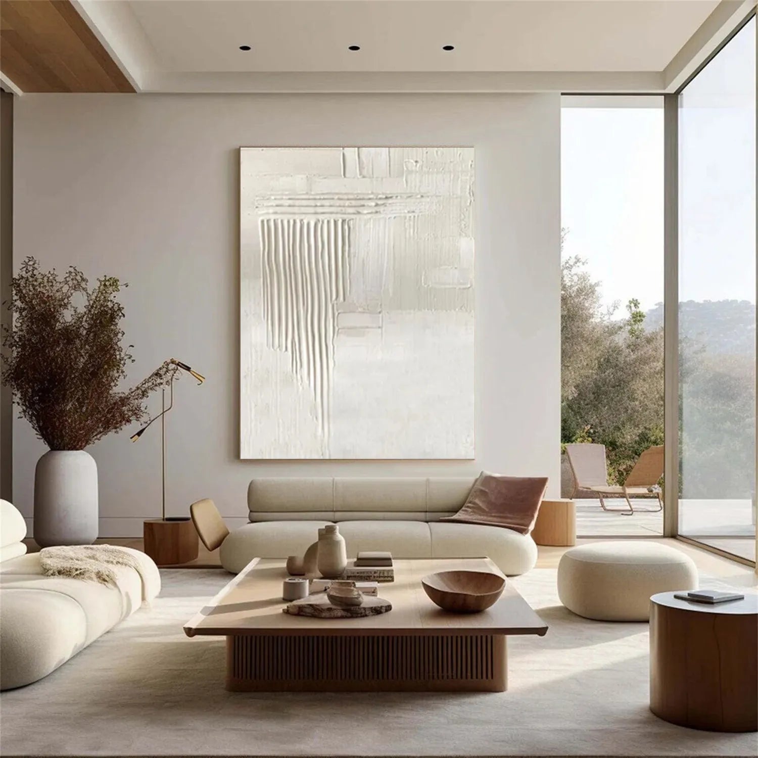 Beige & Brown Abstract Wall Art Print #BB109 - Modern Home Decor for Living Room, Bedroom & Office