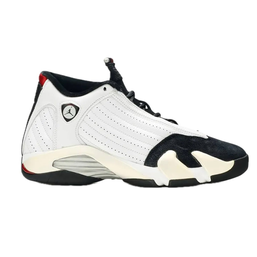 Air Jordan 14 Retro Black Toe Men's Basketball Shoes - White/Black/Varsity Red/Metallic Silver (2006 Release) | Vintage Sneakers for Collectors & Streetwear Fashion