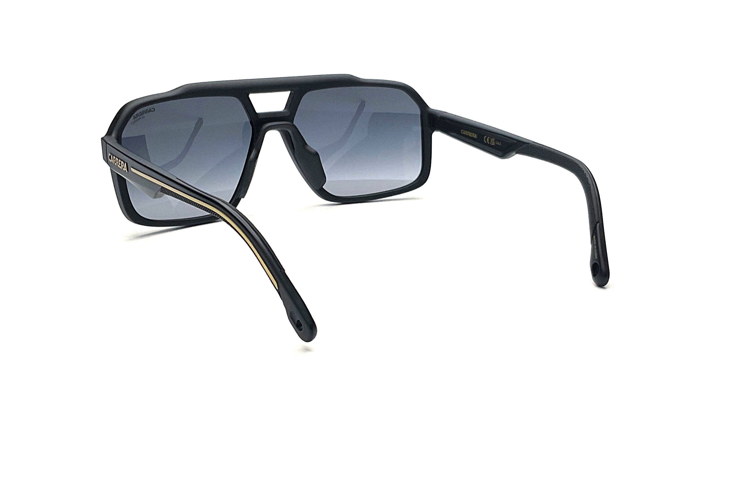 Carrera C Sport 03 Matte Black Gold Sunglasses - Polarized UV Protection Sports Sunglasses for Men & Women - Perfect for Running, Cycling, and Outdoor Activities
