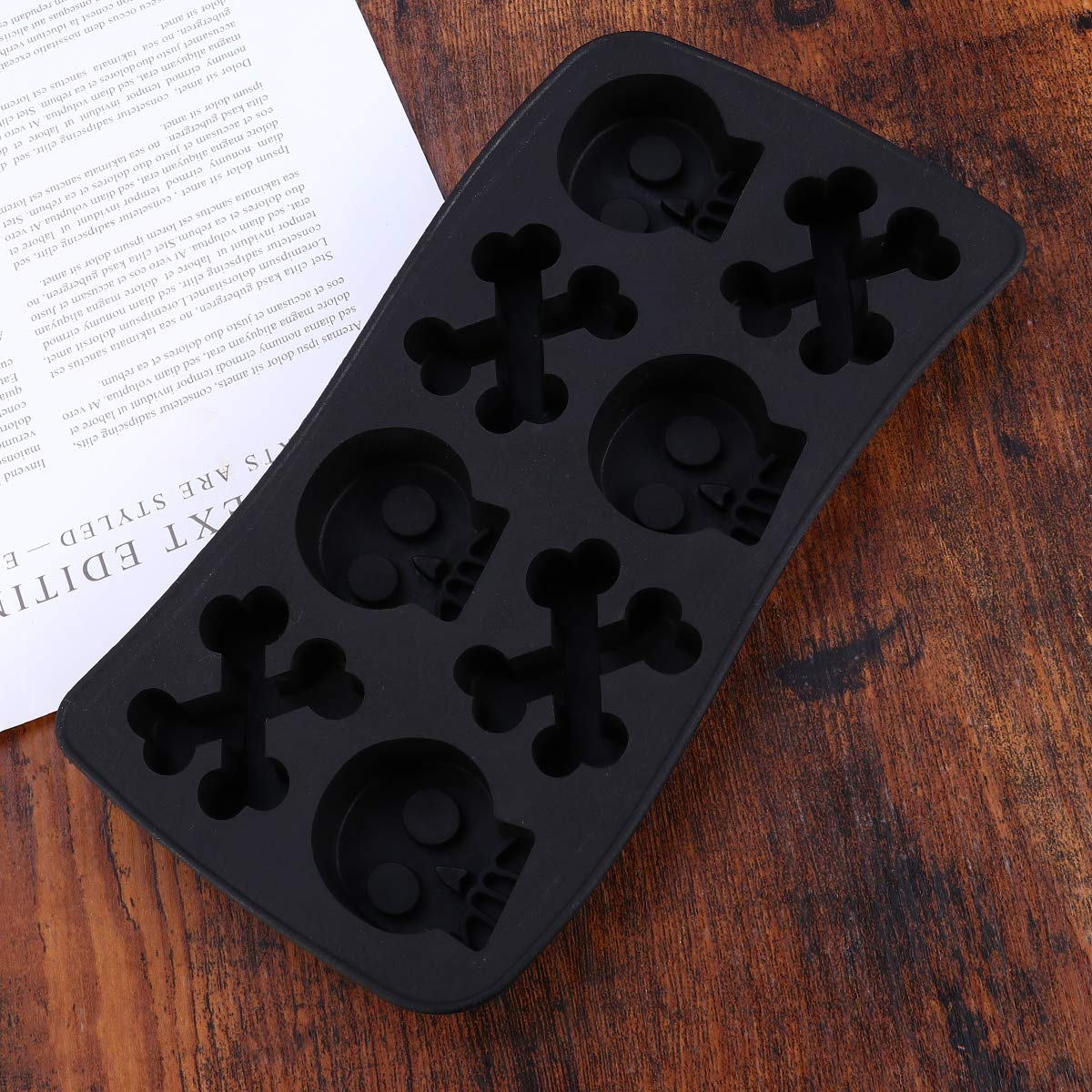 Premium Silicone Ice Cube Tray - Round Freeze Mold for Whiskey, Cocktails & Chocolate - Halloween Ice Maker & Body Wash Mold - Reusable BPA-Free Cabilock Ice Cube Maker for Parties, Home Bars & DIY Treats