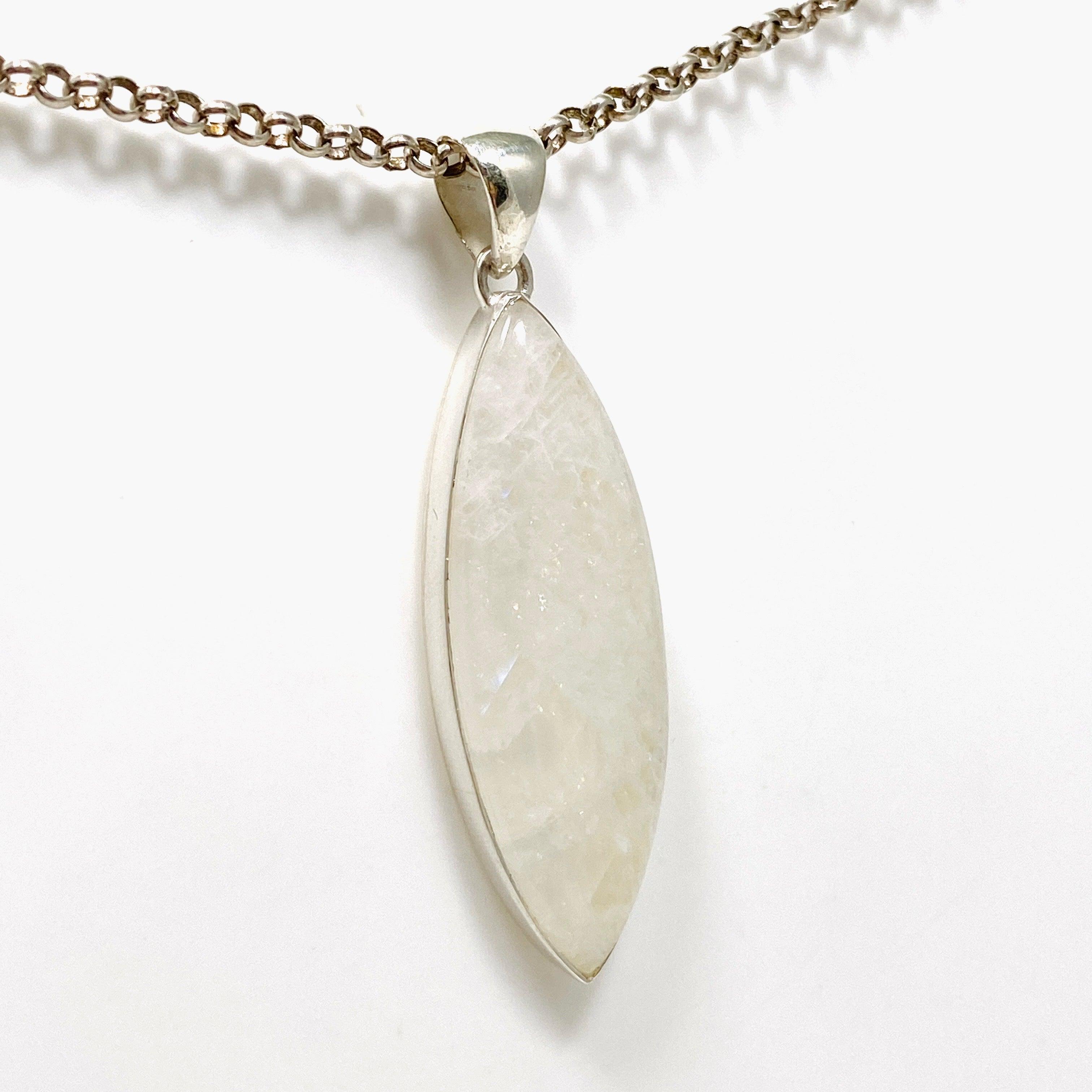Moonstone Marquise Pendant Necklace KPGJ4255 - Elegant Gemstone Jewelry for Women, Perfect for Weddings & Special Occasions