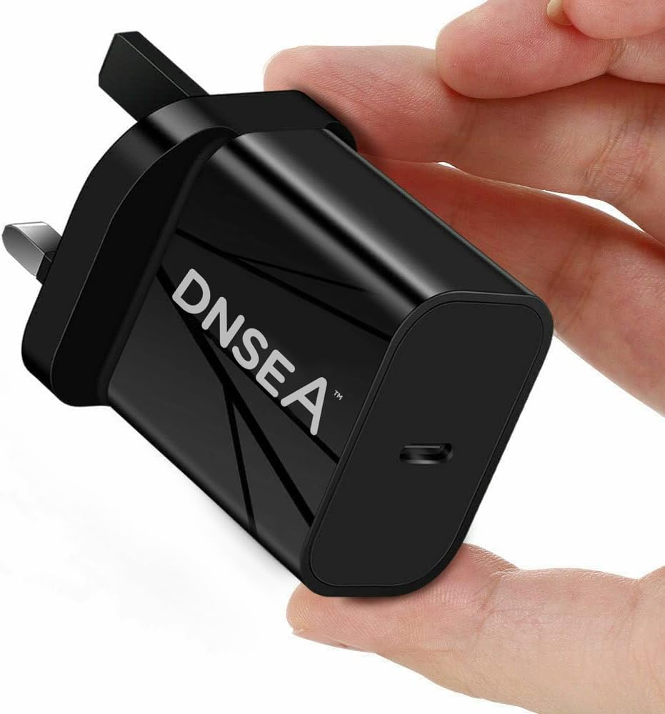 20W USB C Fast Charger & Cable for Samsung Galaxy A35 5G - UK 3-Pin Wall Plug with 1M High-Speed Charging Cable - Quick Charge Adapter for Home, Office & Travel (Black)