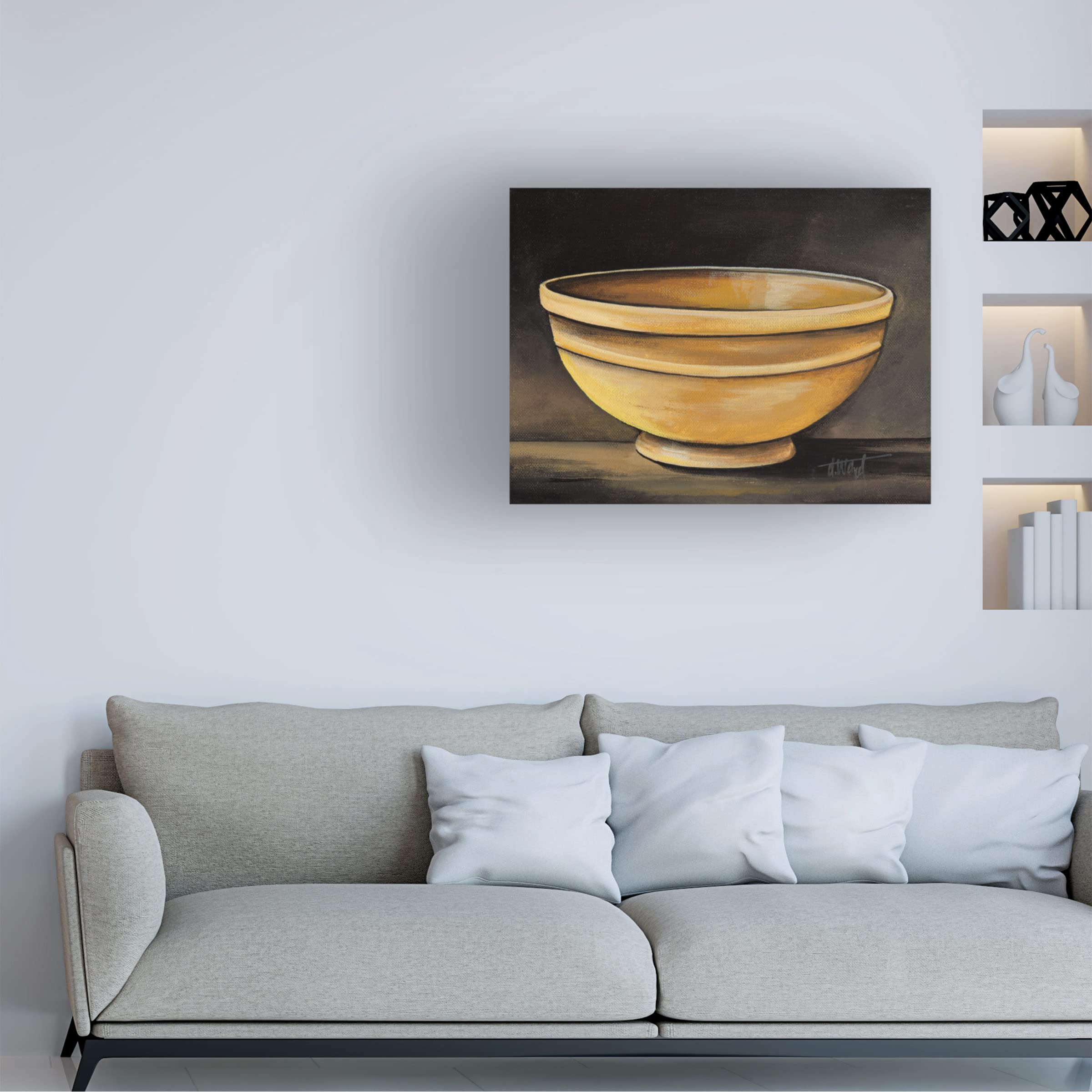 Debbi Wetzel 'Yellow Bowl' Canvas Wall Art Print - Modern Kitchen Decor for Home & Dining Room | Trademark Fine Art Collection