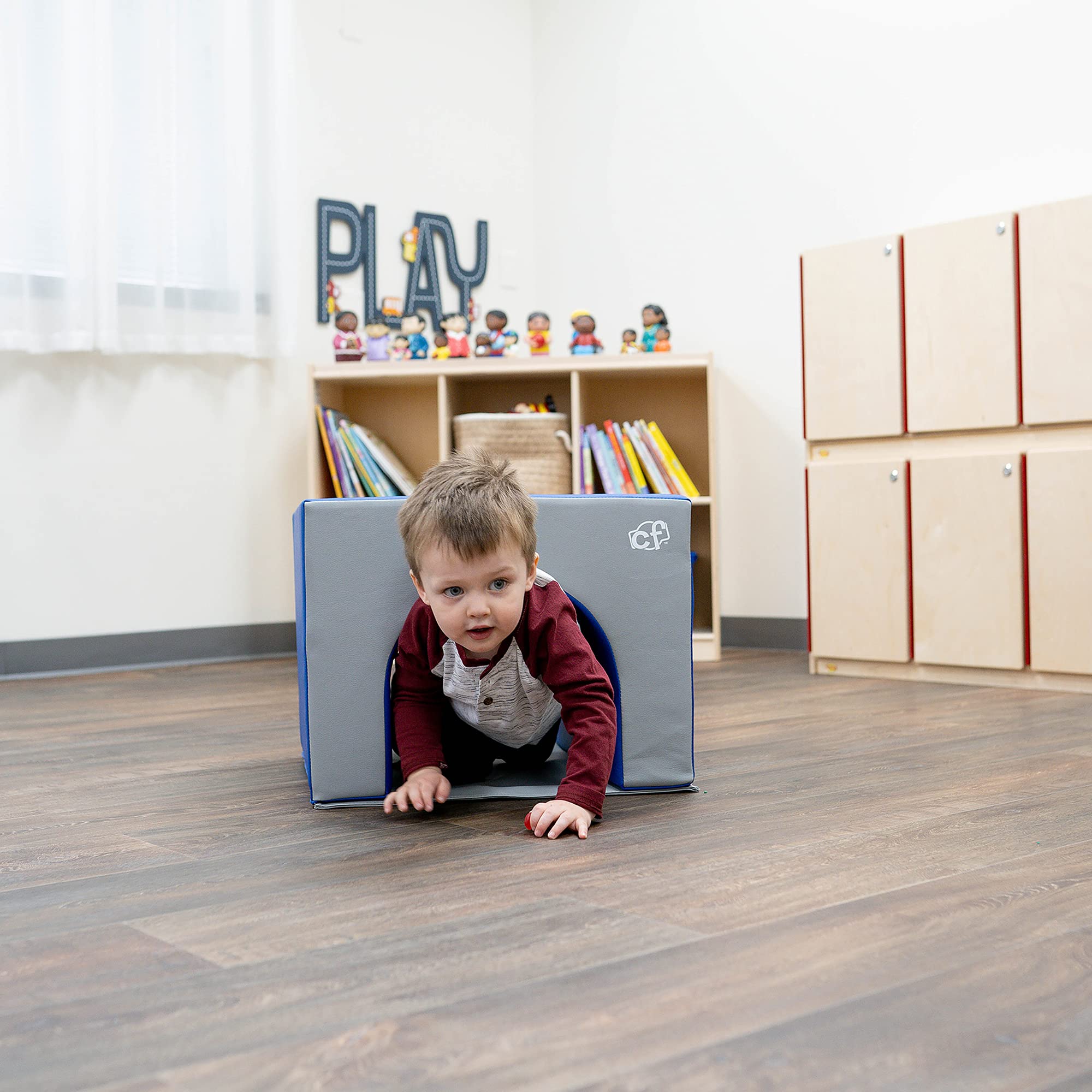 Soft Foam Crawl Through Play Tunnel for Toddlers & Babies - Indoor Climbing Toy for Playrooms, Preschools & Classrooms - Encourages Motor Skills & Active Play