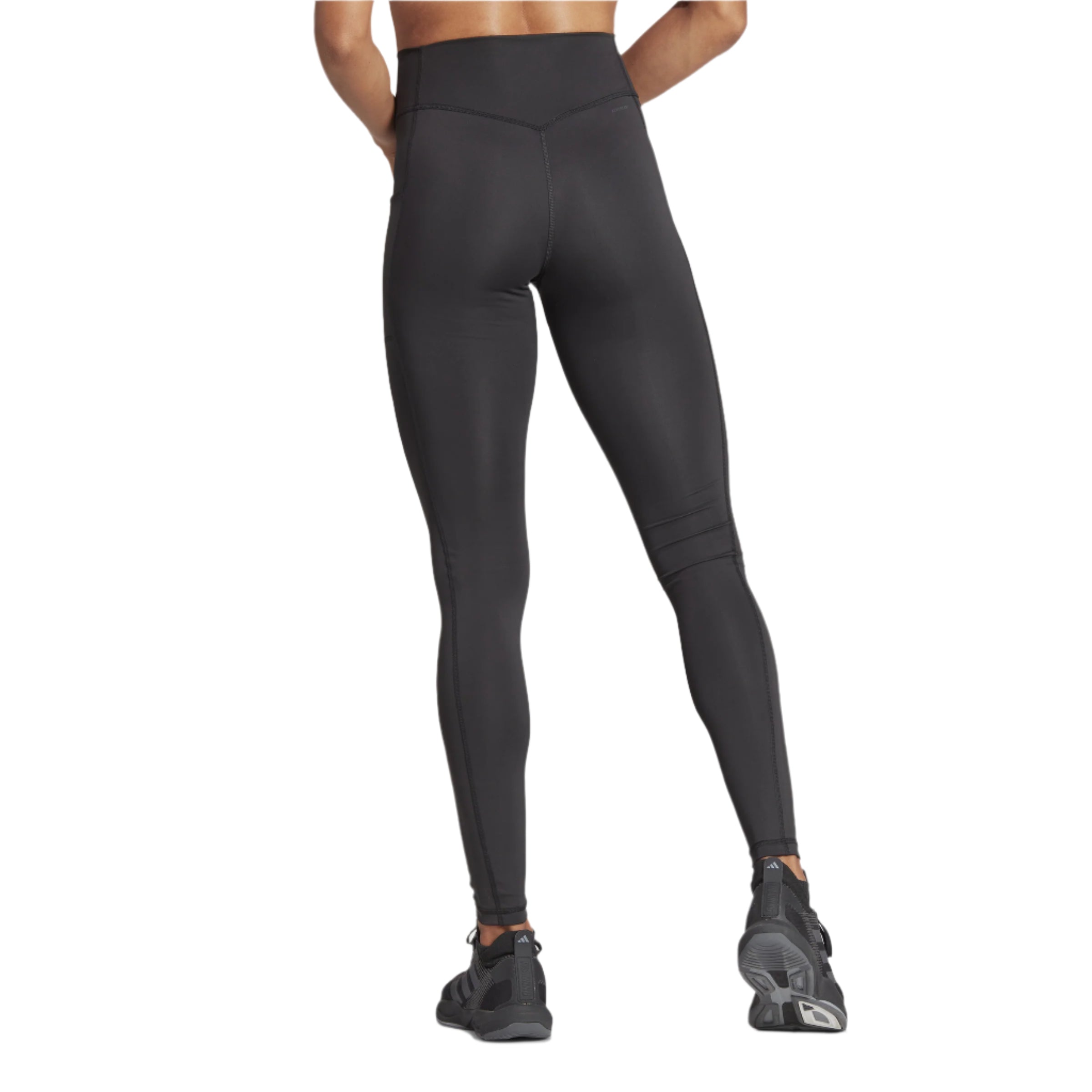 Adidas Women's Optime Full Length Tights - High Waist Yoga Pants for Running, Workout & Gym - Moisture Wicking & Stretchy Activewear