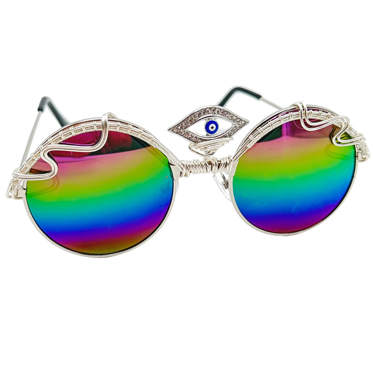 New Silver Rainbow 3rd Eye Chakra Necklace – Spiritual Healing Jewelry for Meditation & Yoga | Perfect for Energy Balancing & Mindfulness Practice
