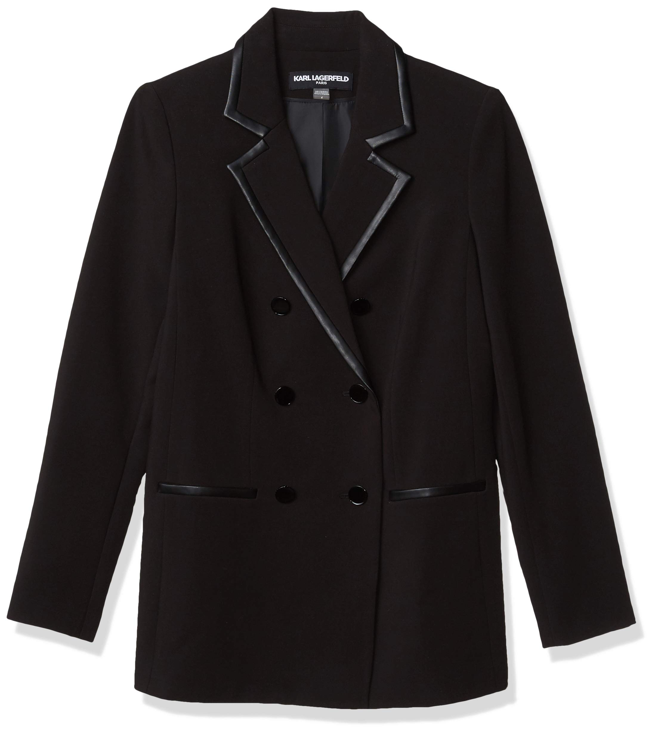 Karl Lagerfeld Women's Long Sleeve Jacket | Fashionable Blazer Coat for Office & Evening Wear | Premium Quality Outerwear for Business & Special Occasions