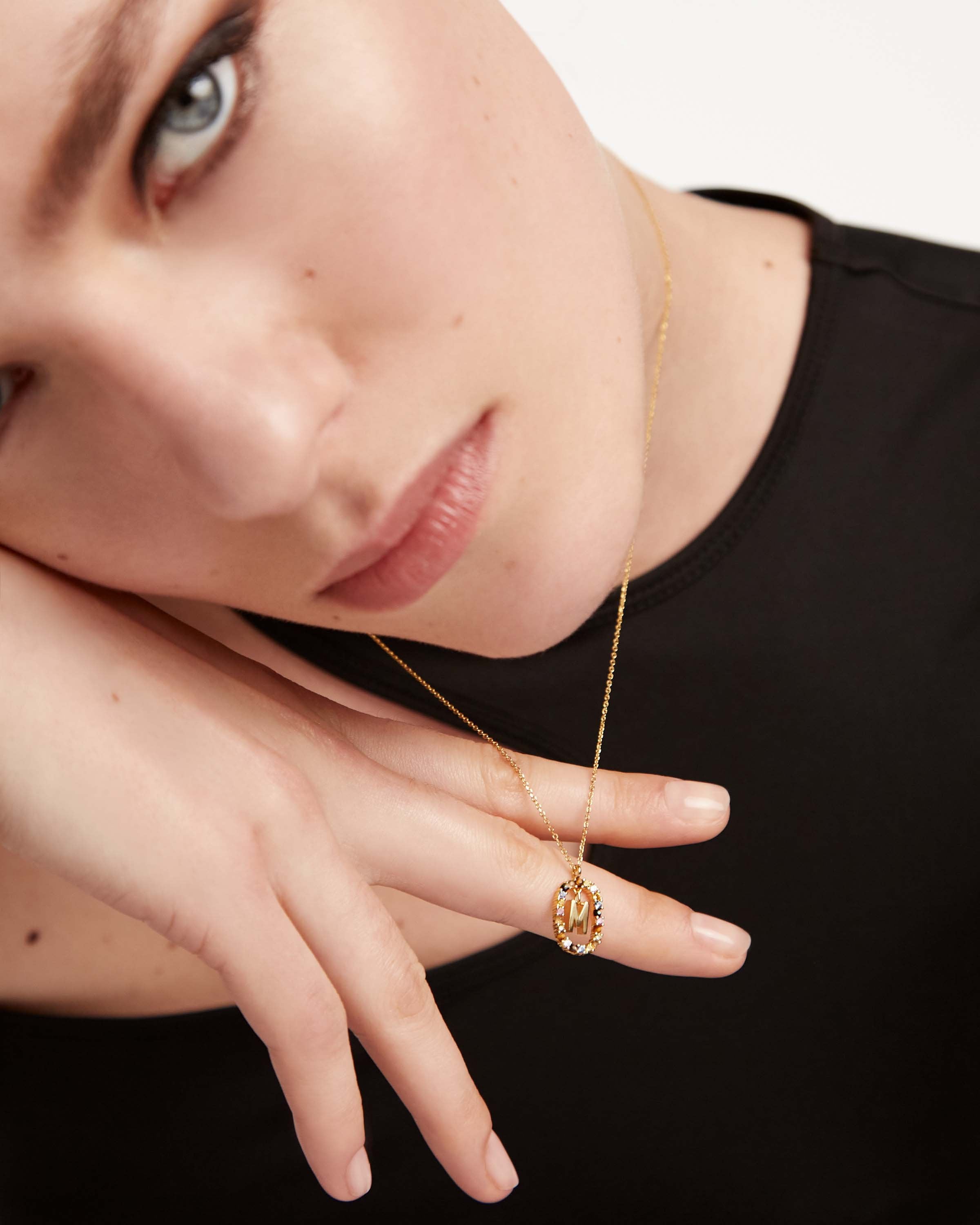 Letter M Necklace - Personalized Initial Necklace for Women, Sterling Silver or Gold Plated, Dainty & Elegant Jewelry Gift for Her - Perfect for Birthdays, Anniversaries, and Everyday Wear