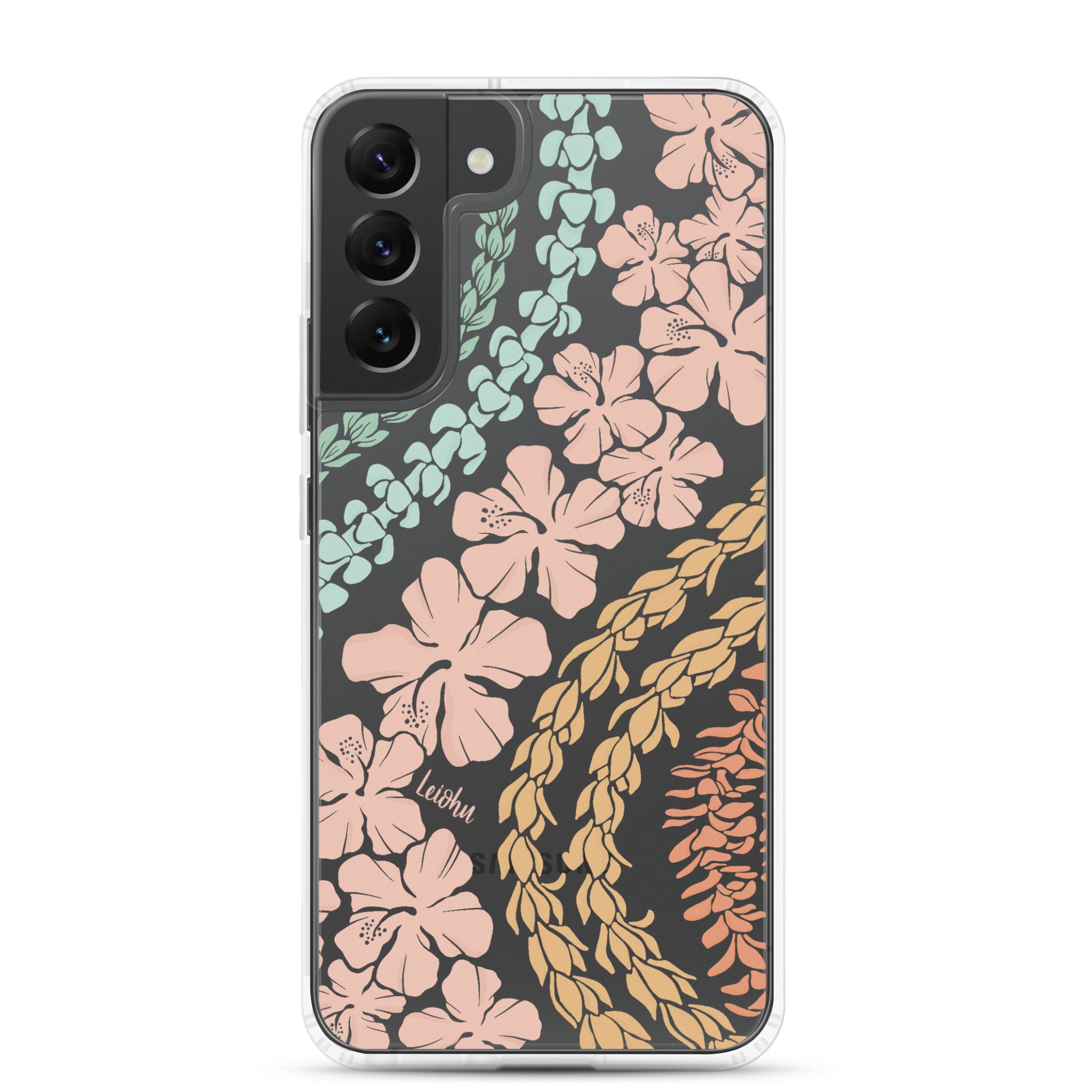 Groovy Lei Clear Protective Case for Samsung Galaxy - Slim & Durable Phone Cover for Everyday Use & Travel