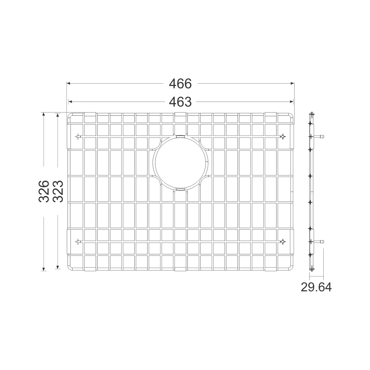 Premium 304 Stainless Steel Kitchen Sink Wire Grid - 32.6x46.6x2.96cm Dish Drying Rack with Self-Draining & Anti-Slip Design | Perfect for Drying Dishes, Organizing Utensils & Maximizing Counter Space in Modern Kitchens