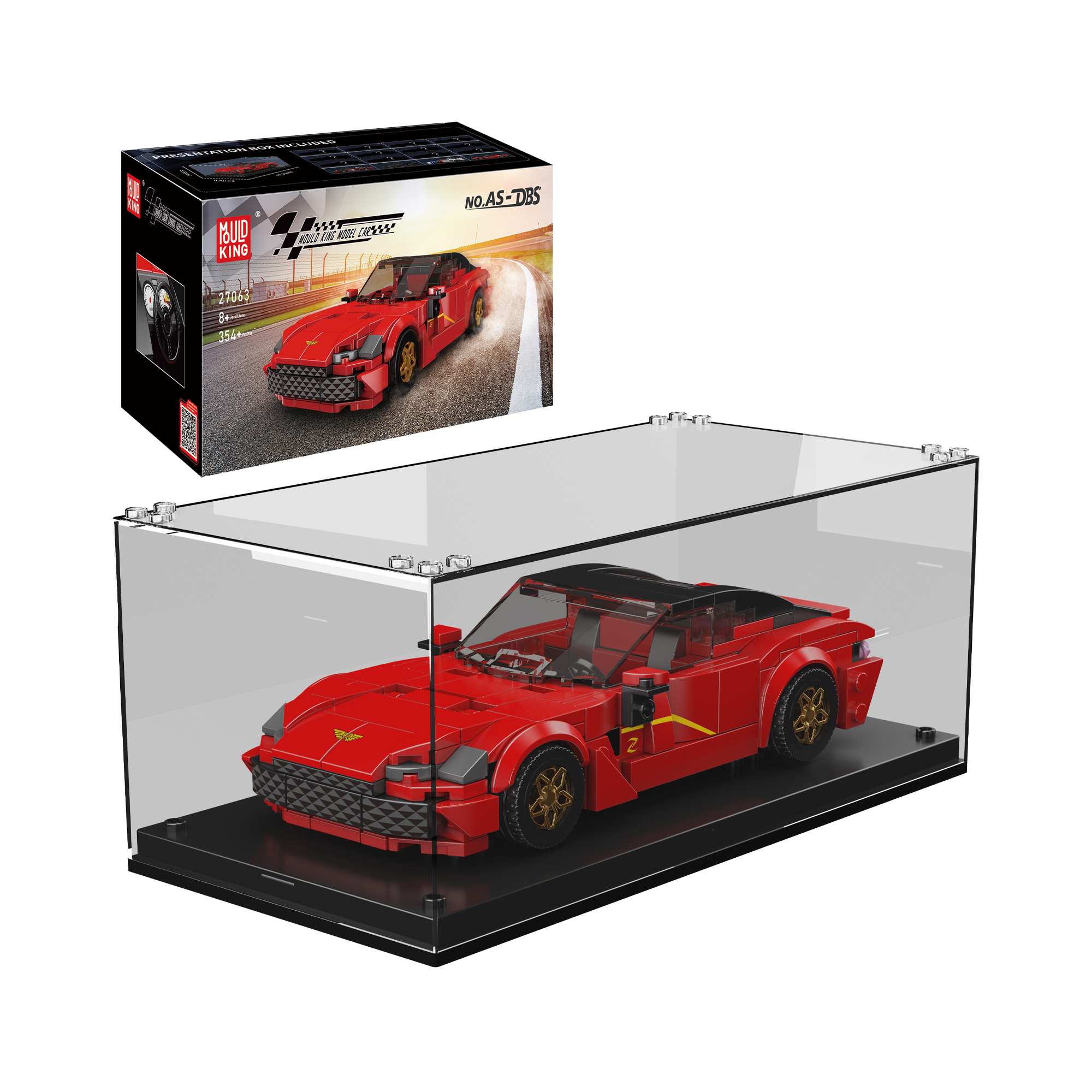 Mould King 27063 Aston DBS Coupe Car Building Set - 354 PCS Model Kit for Adults & Teens | Creative DIY Construction Toy for Home Display, Gift Giving & Collector's Showcase