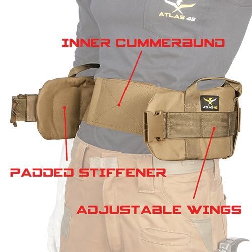 Atlas 46 AIMS Adjustable Padded Tool Belt for Construction & DIY - Black, Large (38