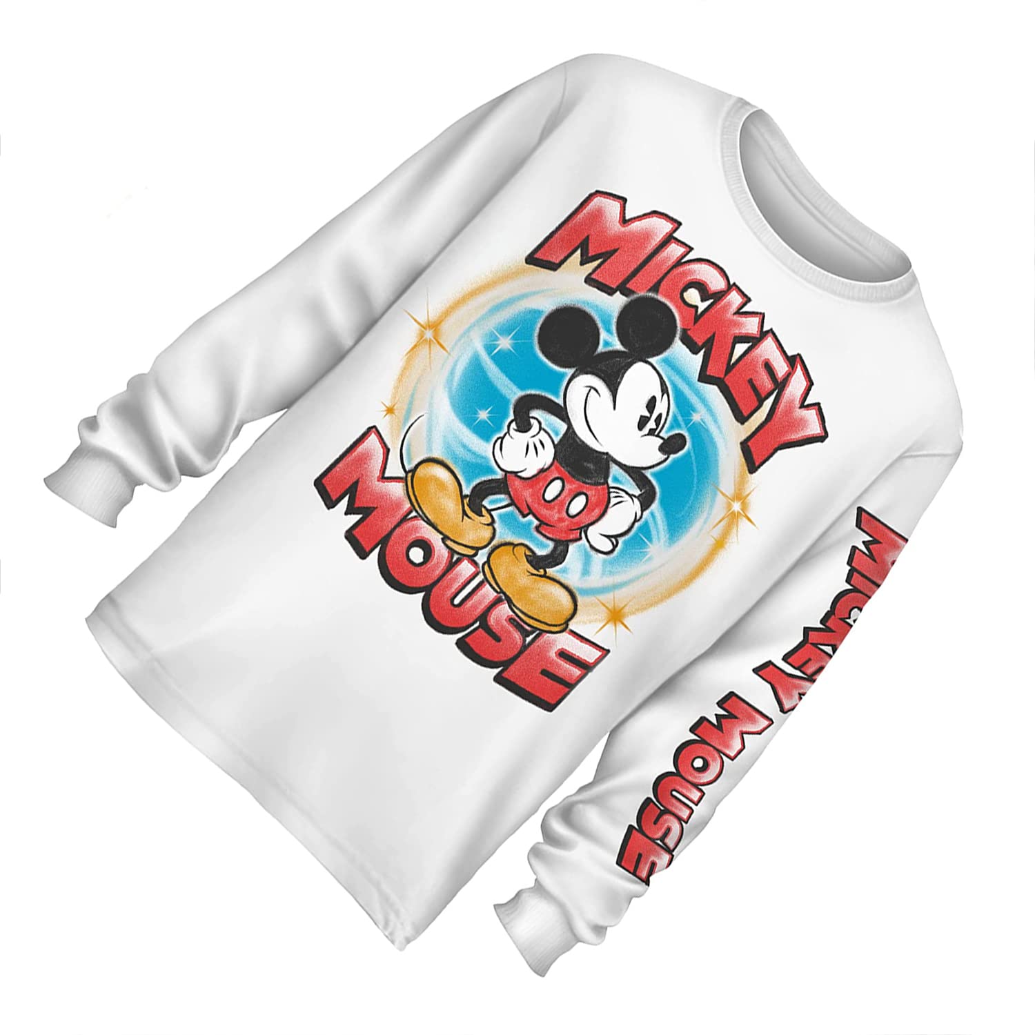 Disney Mickey Mouse Tie Dye Graphic Long Sleeve T-Shirt for Men - Classic Mickey Print Casual Shirt - Perfect for Disney Fans, Theme Parks & Everyday Wear