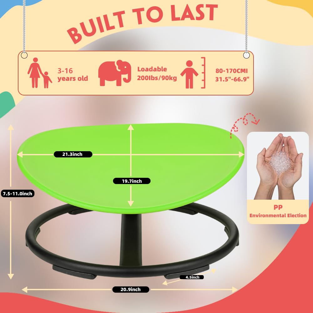 Sensory Spinning Chair for Kids with Autism & ADHD - Toddler Swivel Chair Sit & Spin Toy - Easter Birthday Gift for Boys & Girls - Calming Sensory Toy for Classroom & Home Use