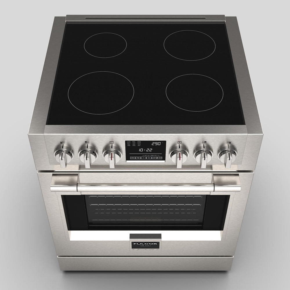 Fulgor Milano 30 Inch 600 Series Stainless Steel All Electric Induction Range - F6PIR304S1 | Professional Kitchen Appliance for Home Chefs & Modern Cooking