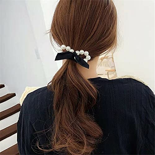 BAKEFY 6-Piece Elastic Bow Hair Bands - Soft Headbands for Women & Girls, Perfect for School, Work, Parties & Everyday Styling