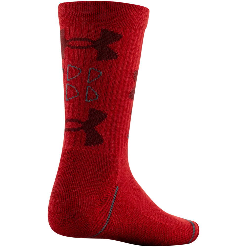 Under Armour Youth Phenom Crew Socks 3 Pack for Boys - Moisture-Wicking & Comfortable Athletic Socks for Sports, Running, and Everyday Wear