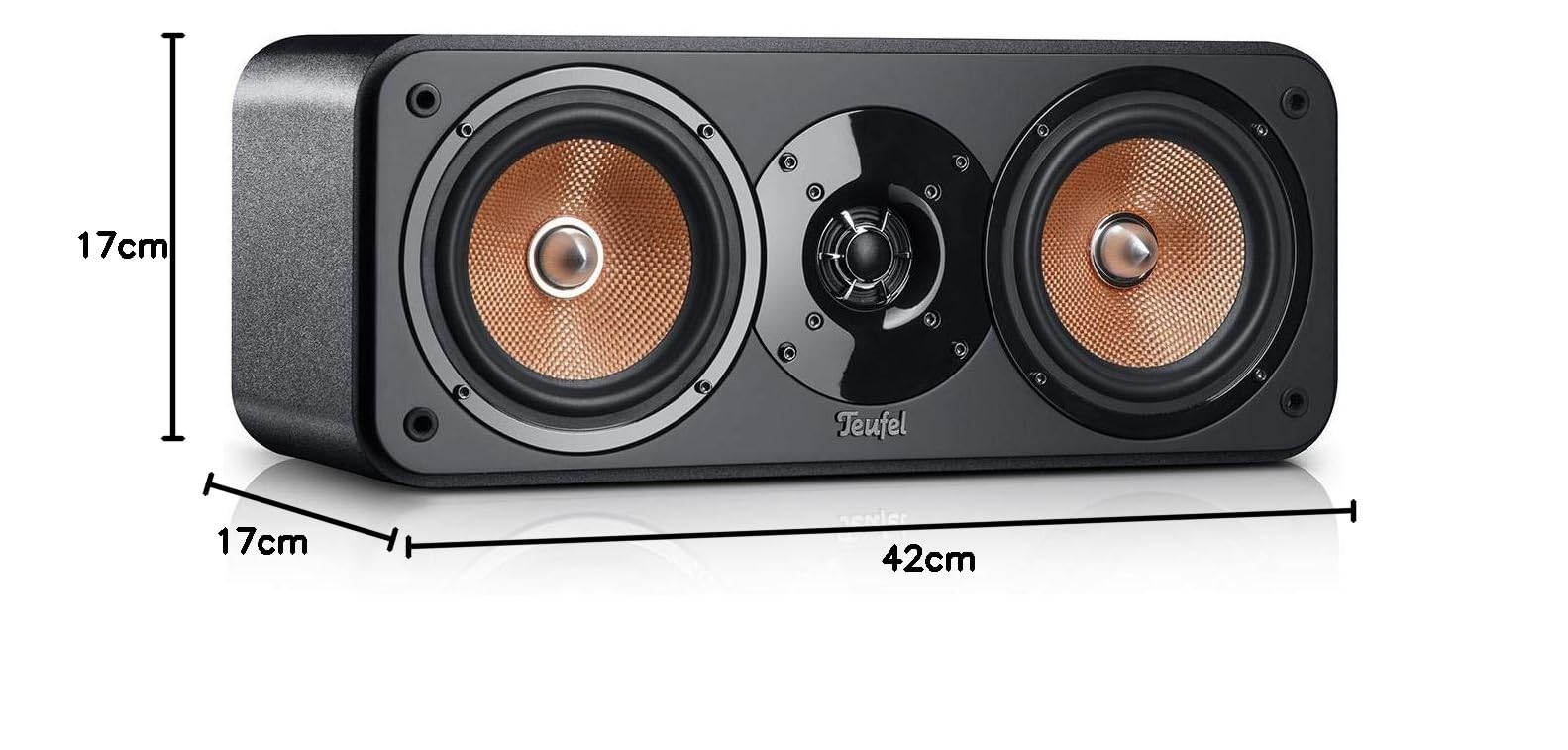 Teufel Ultima 40 Center Channel Speaker for Home Theater System (Black) - Perfect for Movies, Music & Gaming