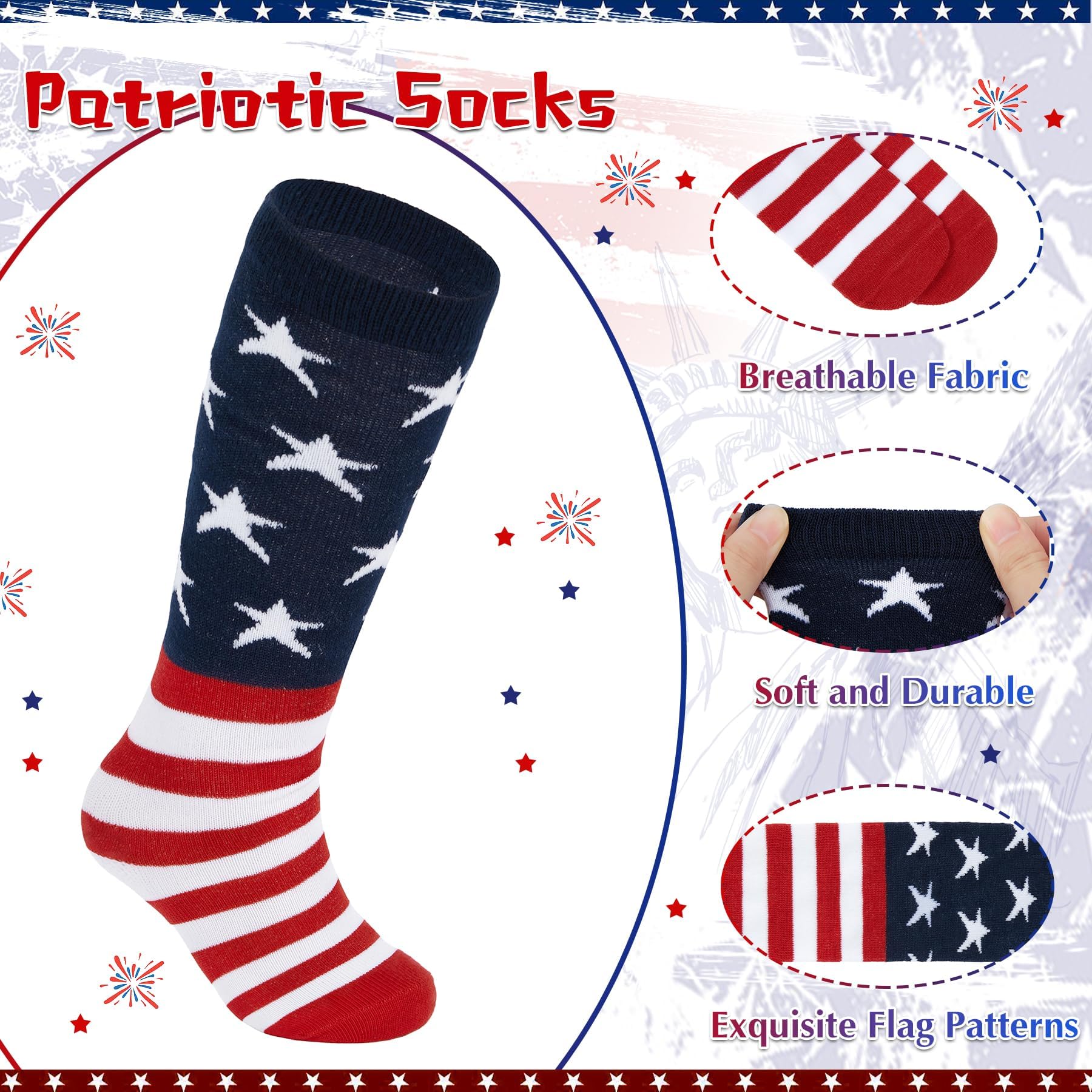 Zando Kids Soccer Socks - Knee High Cotton Athletic Socks for Boys & Girls - Breathable Youth Baseball Socks for Sports & Training - Perfect for Soccer, Baseball & School PE Activities