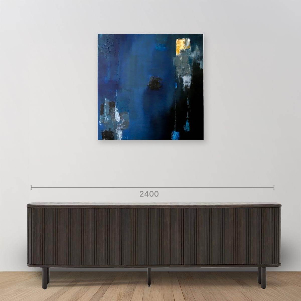 Indigo Oil Painting on Canvas - Handmade Artwork for Home Decor & Wall Art | Perfect for Living Room, Bedroom & Office