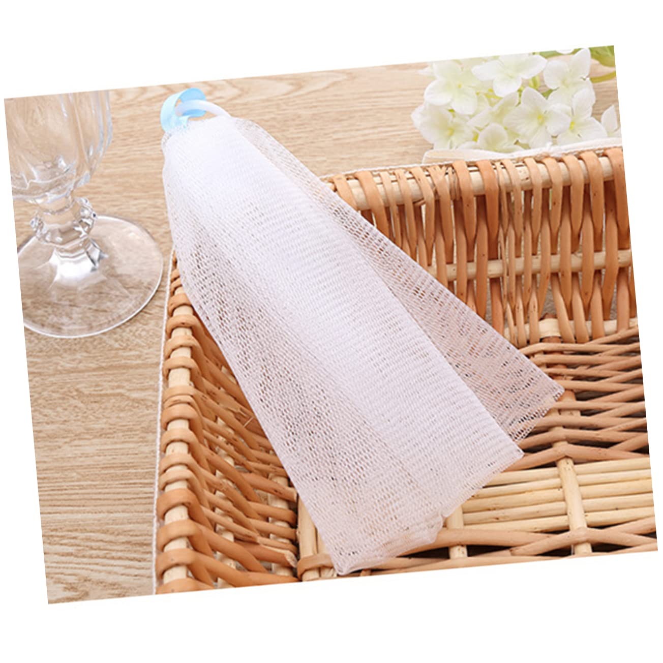 Double Layer Foaming Net Soap Face Wash - Gentle Skin Cleansing with Easy Hanging White Fabric | Perfect for Daily Facial Cleansing & Travel