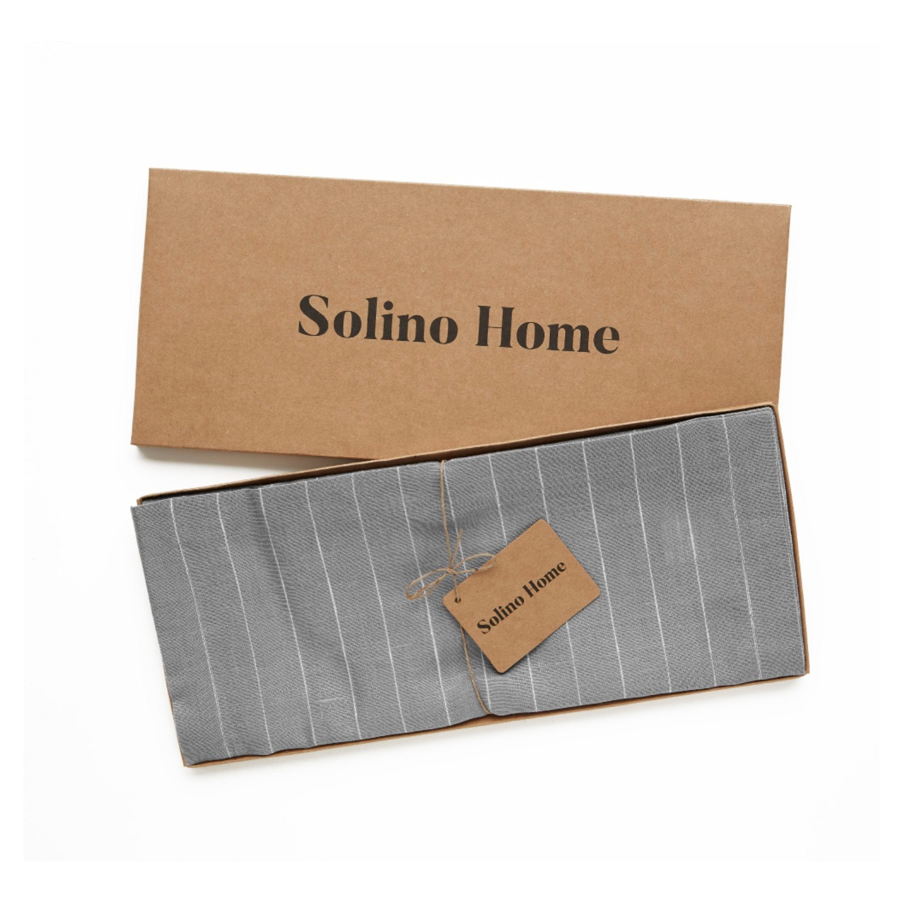 Elegant Pinstripe Table Runner - Premium Linen Dining Table Decor for Weddings, Parties & Holiday Gatherings - Perfect for Formal & Casual Dining Settings