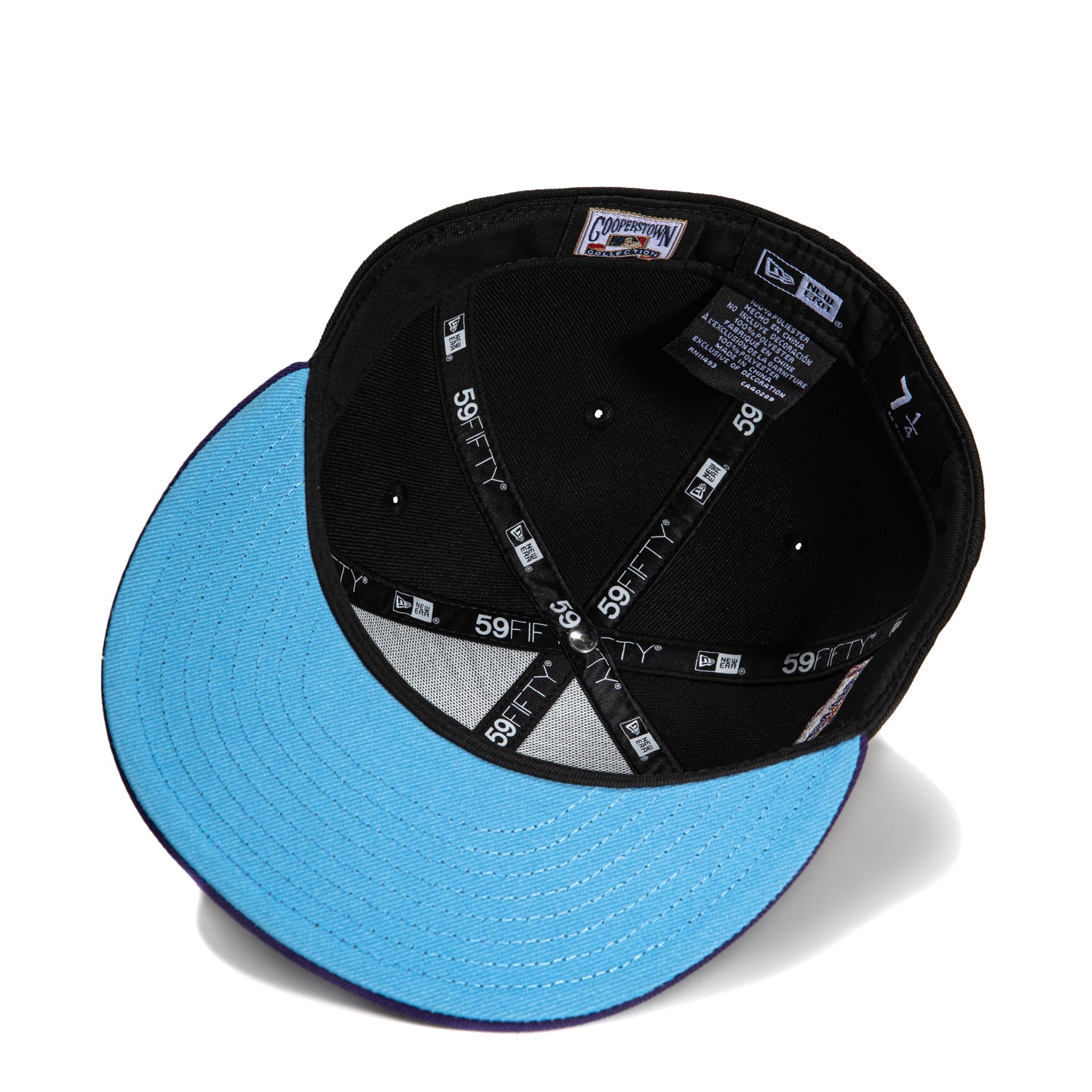 New Era 59Fifty MLB Arizona Diamondbacks Snapback Hat with Inaugural Patch - Black, Purple, Royal & Metallic Copper Colors | Official Licensed Baseball Cap for Fans, Games & Outdoor Activities