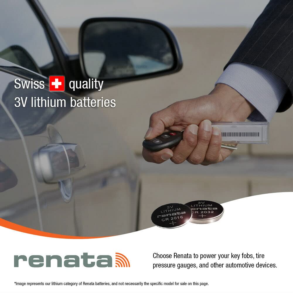 Renata CR1616 3V Lithium Coin Cell Batteries (25-Pack) - Long-Lasting Power for Watches, Calculators, Key Fobs & Medical Devices