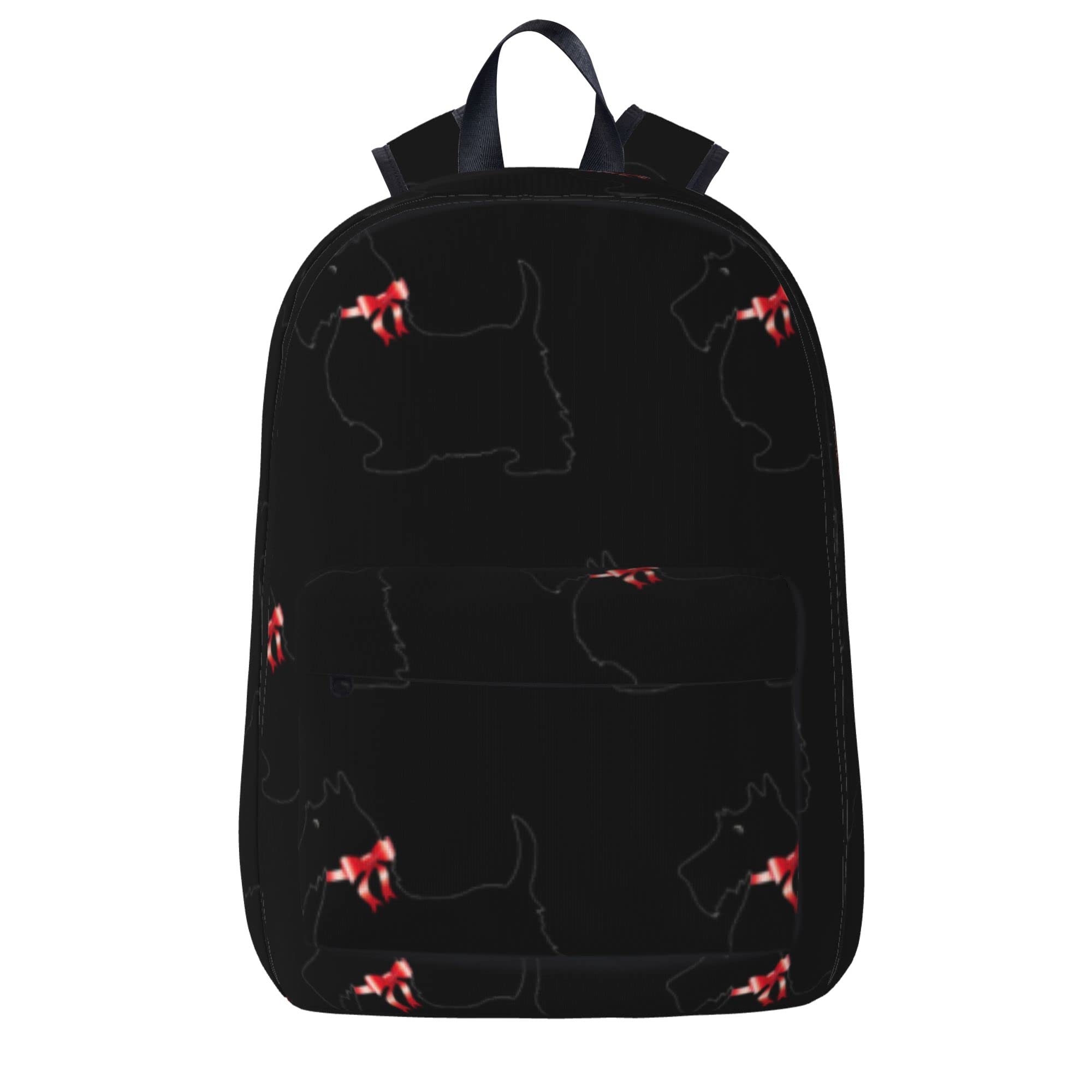 JZDACH Fashion Laptop Backpack for College & School - Lightweight Travel Hiking Backpack with Scottie Dog Pattern - Perfect for Boys & Girls - Great for Daily Use, Outdoor Adventures & Commuting