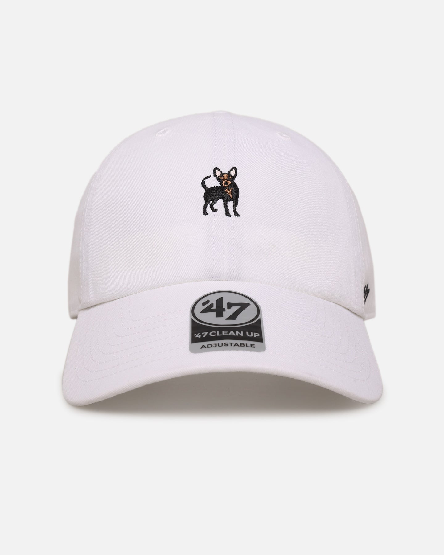 47 Brand Chihuahua 'Dog Collection' Adjustable Strapback Hat - White Baseball Cap for Dog Lovers, Perfect for Pet Owners, Dog Walks and Outdoor Activities