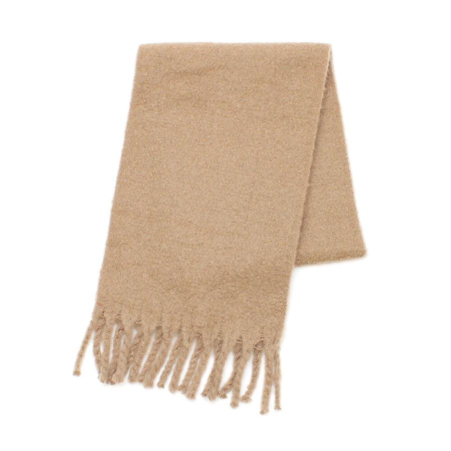 SENBADO Eep Pile Stole Scarf - Soft Beige Winter Shawl (225g) for Women & Men - Cozy Warm Wrap for Outdoor Activities, Travel & Cold Weather Fashion