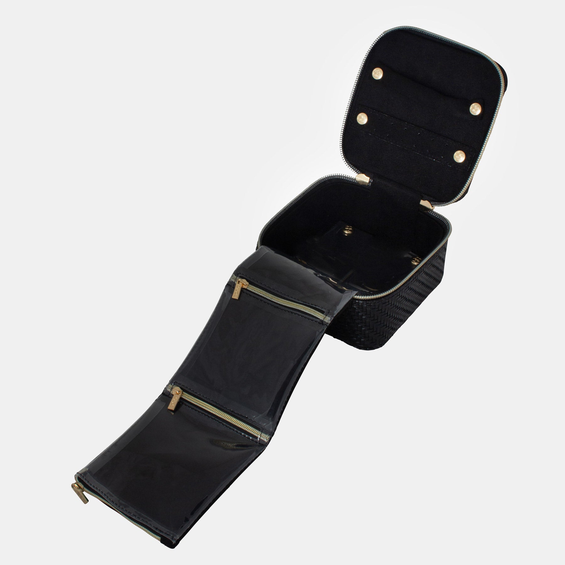 Herringbone Licorice Jewelry Cube Box - Elegant Storage for Necklaces, Rings & Earrings - Perfect for Travel, Gift Giving & Home Organization