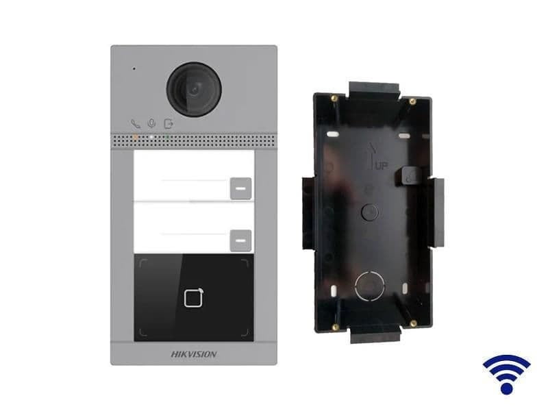 DS KV8413 WME1/FLUSH Built-in 4 Button IR Illuminated PoE 12V Doorbell System - Perfect for Smart Homes, Offices & Apartments