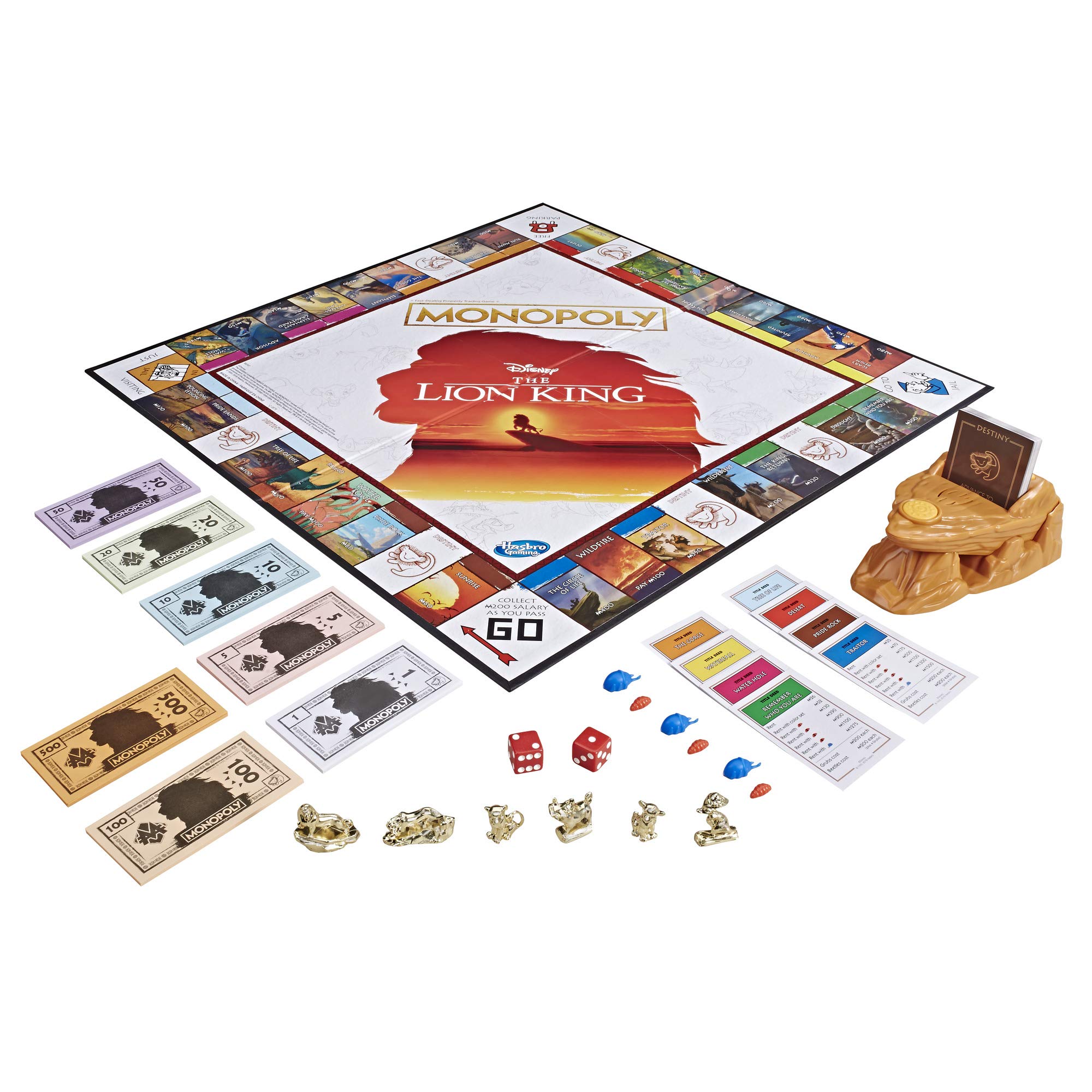 Disney The Lion King Edition Monopoly Board Game - Family Fun Strategy Game for Kids & Adults - Perfect for Birthday Parties, Family Game Nights & Disney Fans