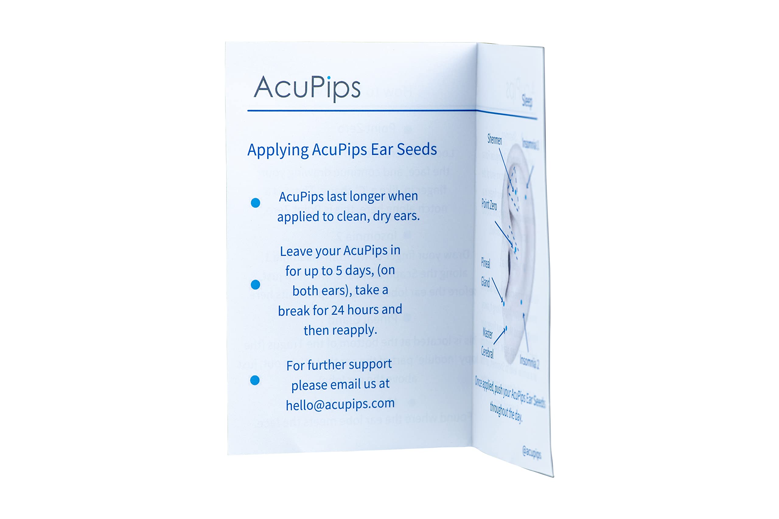 AcuPips Acupressure Ear Seeds Kit - 20 Crystal Ear Seeds for Stress & Anxiety Relief - Acupuncturist Designed with Ear Map Guide - Perfect for Meditation, Sleep Aid & Holistic Wellness