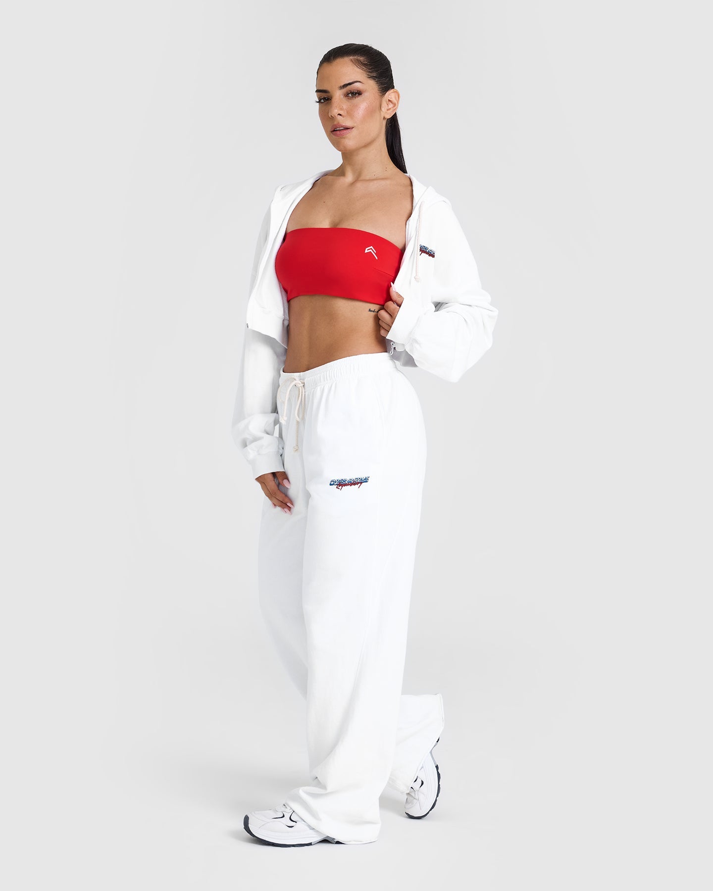 Unified Micro Bandeau Bralette - Seamless Muscle Support Sports Bra in Vibrant Red | Perfect for Yoga, Gym Workouts & Active Lifestyles