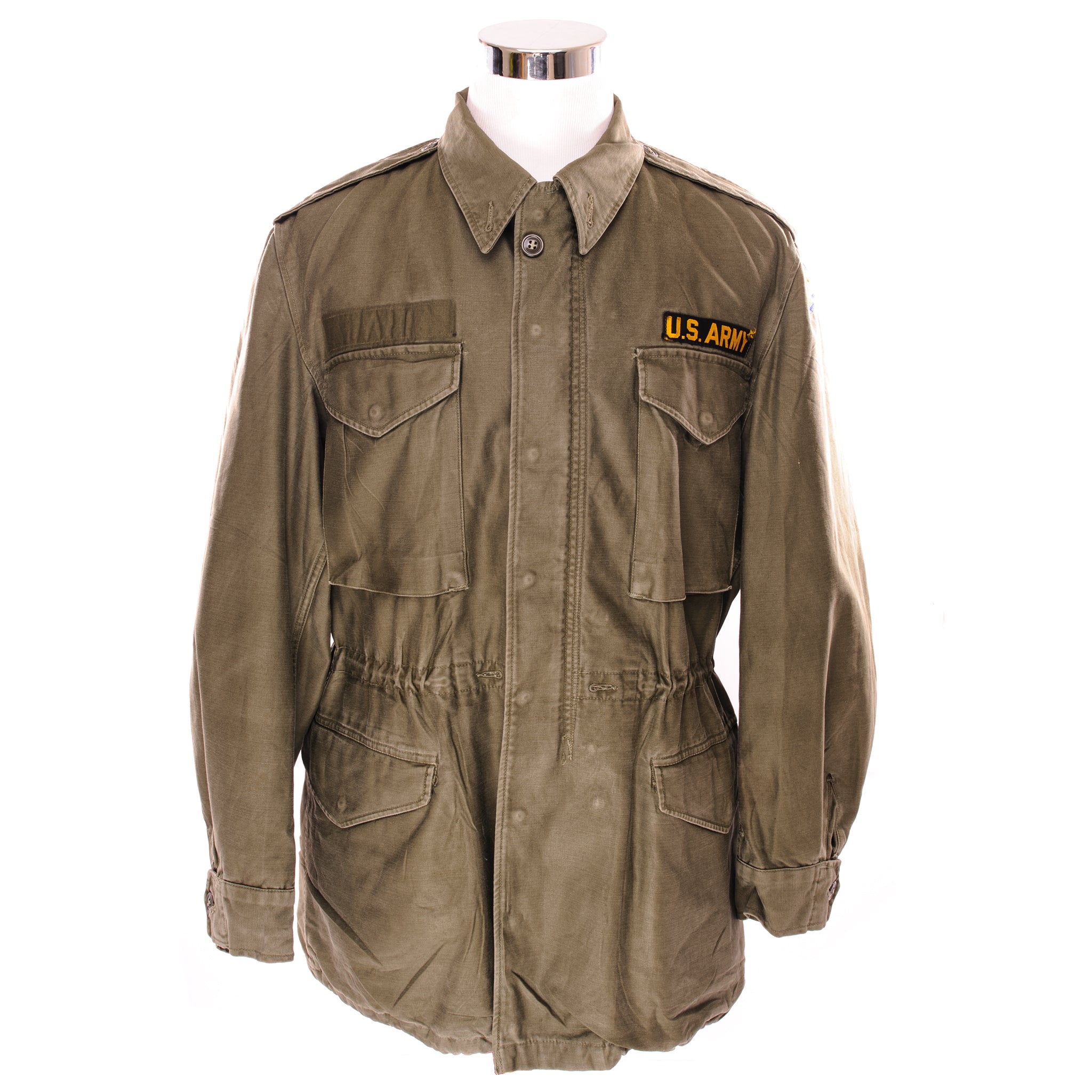 Vintage US Army M-1951 M51 Field Jacket - Medium Regular Size - Authentic Vietnam War Patch - Military Surplus Outerwear for Reenactment & Outdoor Adventures