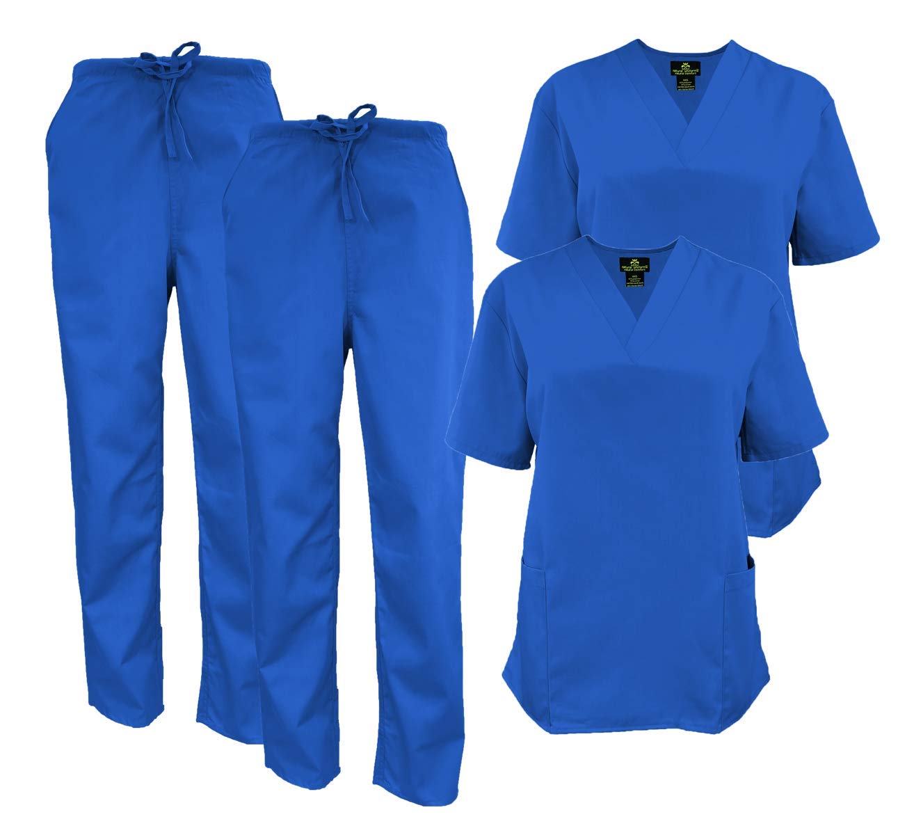 Premium Women's Medical Scrub Set - 2-Pack Comfortable Uniform Tops & Pants for Nurses, Doctors & Healthcare Professionals | Hospital, Clinic & Workwear Essentials