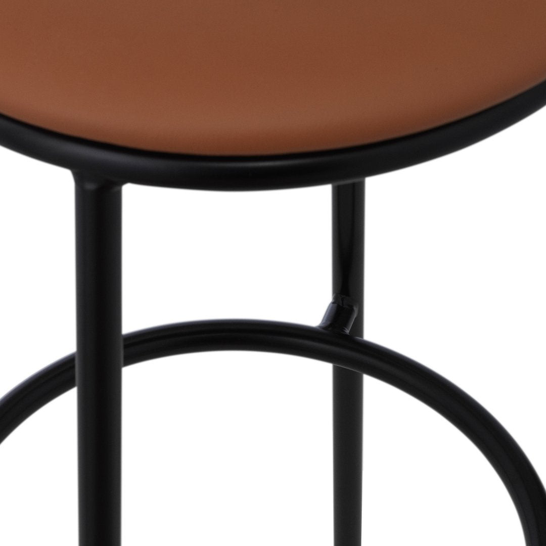 Circa Bar Stool - Upholstered Counter Height Stool with Padded Seat - Modern Kitchen & Bar Furniture for Home, Restaurant, and Cafe Use