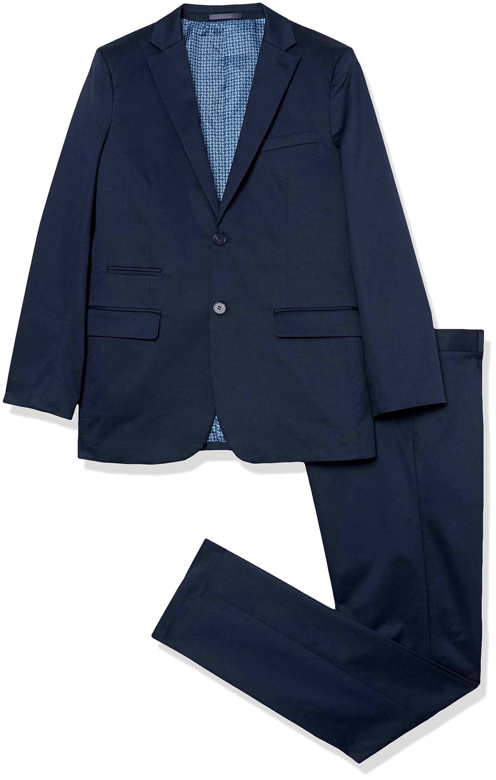 Isaac Mizrahi Boys Slim Fit Stretch Cotton Suit - Formal Wear for Weddings, School Events & Special Occasions