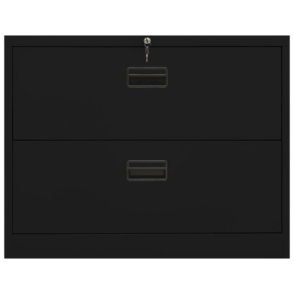 Modern Metal Filing Cabinet with Lock - 35.4