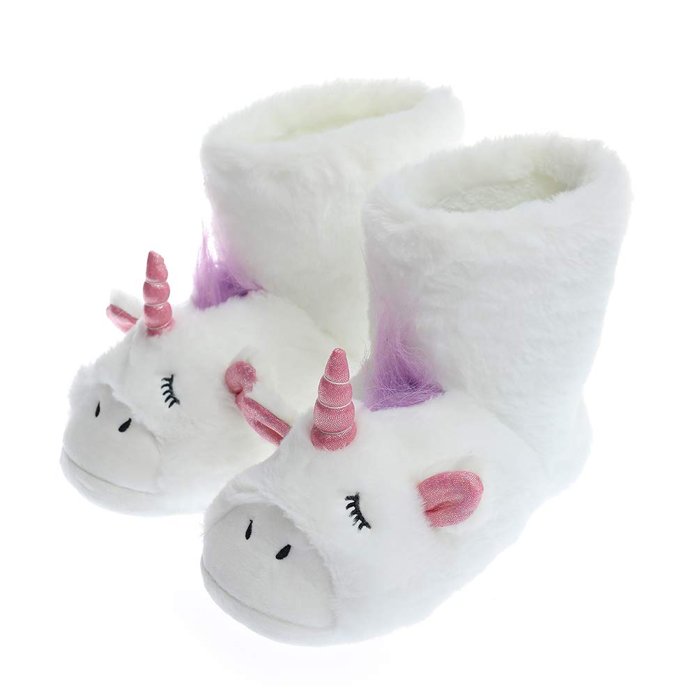 Unicorn Plush Slippers for Women - Soft Fluffy Indoor/Outdoor Sneakers - Cozy Cute Girls House Shoes | Perfect for Lounge, Sleepovers & Gift Giving