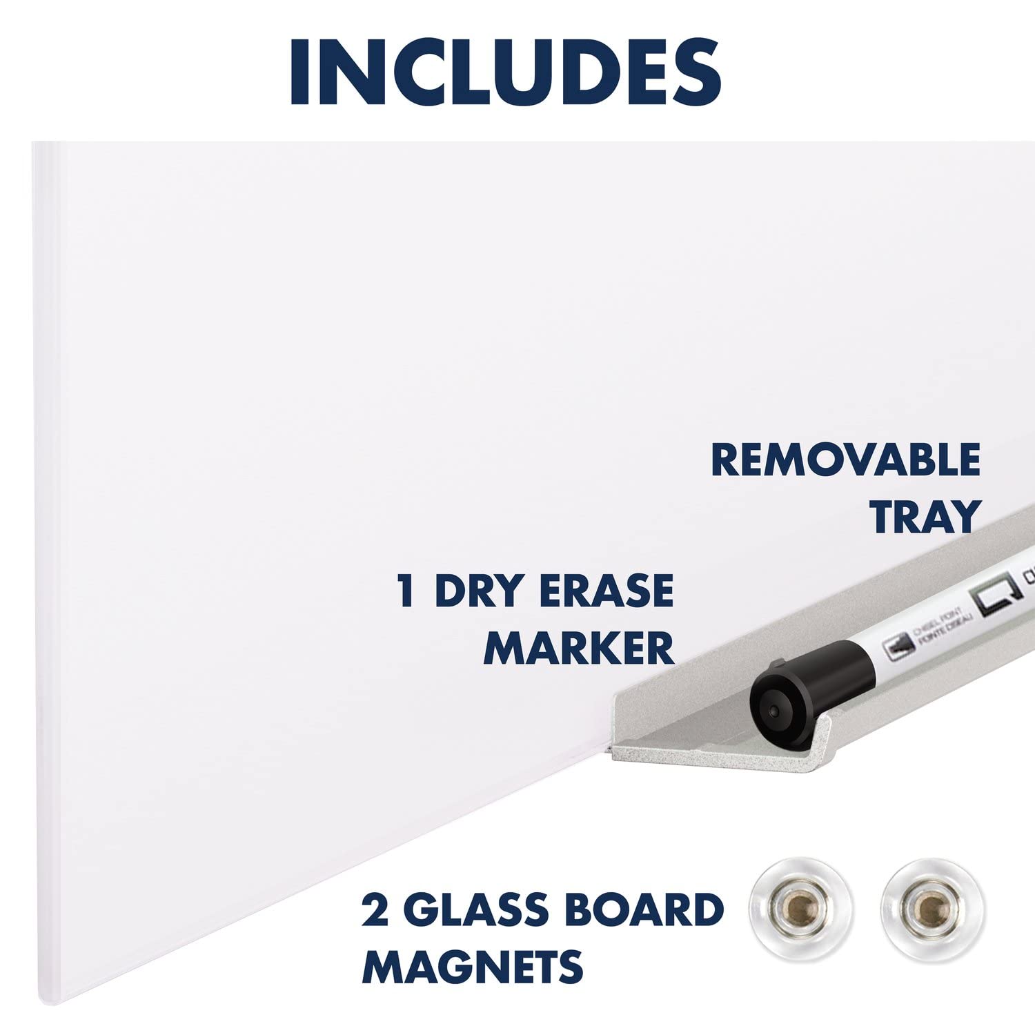 Quartet Magnetic Glass Whiteboard 28