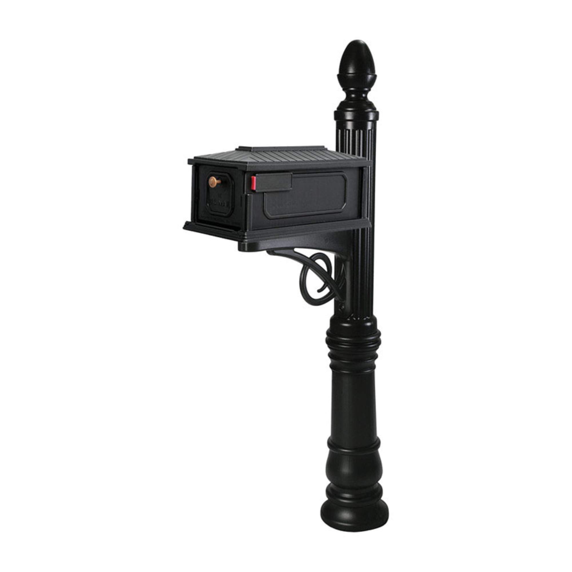 Stratford Plastic Mailbox with Post - Durable Outdoor Mailbox Combo for Home, Farmhouse & Rural Areas - Weather-Resistant USPS Approved Mailbox Set