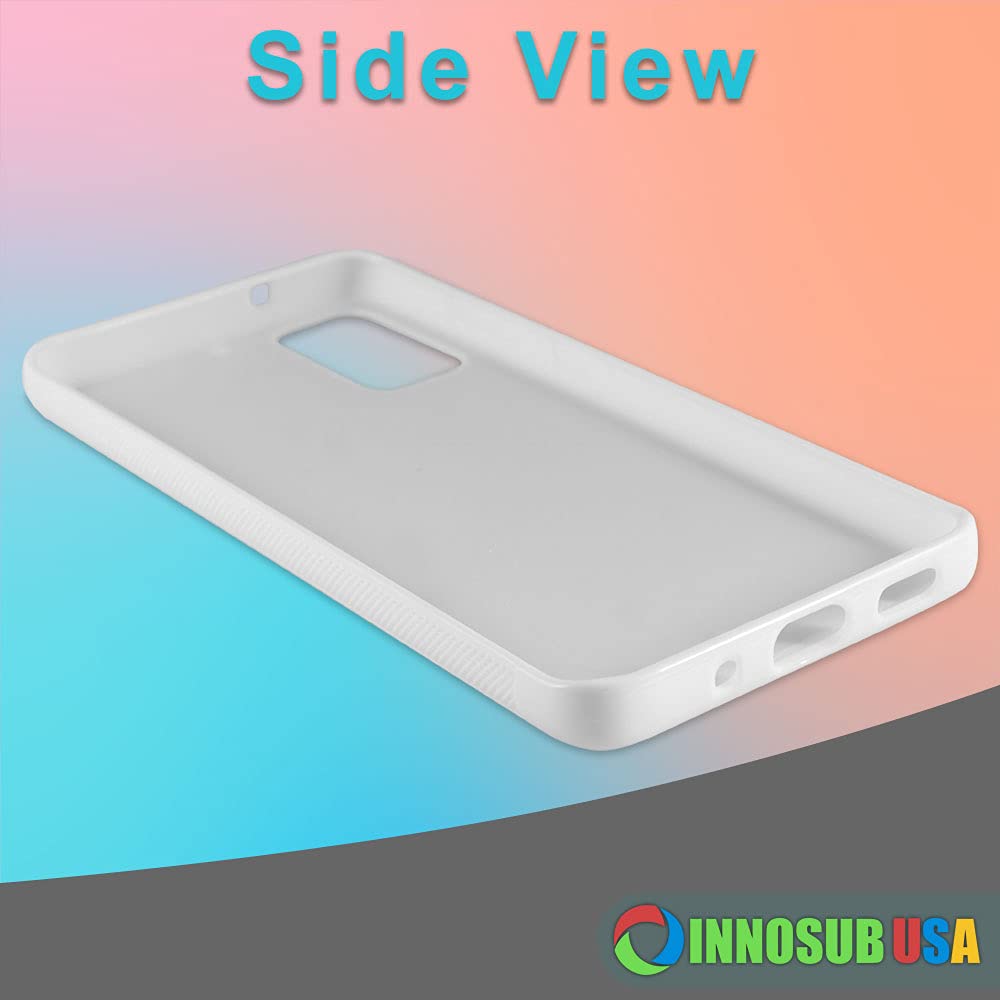 5 Pack Sublimation Phone Cases for Samsung Galaxy S20 - White Rubber Blank Dye Cases with Aluminum Inserts | Customizable Printable Phone Covers for DIY Projects, Personalized Gifts & Small Business Merchandise