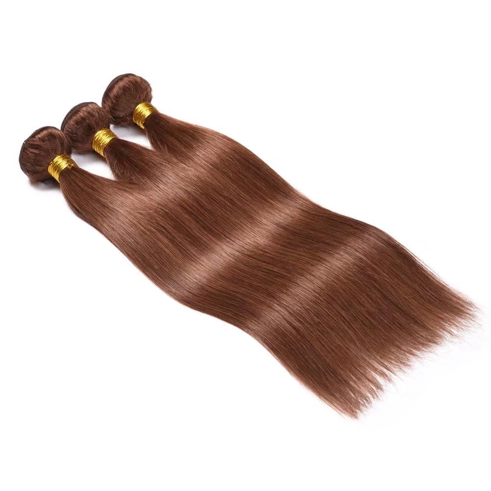 FEEL ME Brazilian Virgin Hair 3 Bundles Straight Hair Weave 12 14 16 Inch Unprocessed 100% Human Hair Extensions - Silky Smooth for Daily Styling & Special Occasions